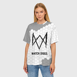 Футболка оверсайз женская Watch Dogs Glitch на темном фоне FS, цвет: 3D-принт — фото 2