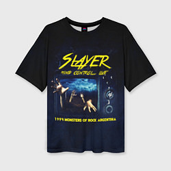 Женская футболка оверсайз Mind Control Live - Slayer