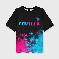 Женская футболка оверсайз Sevilla Neon Gradient