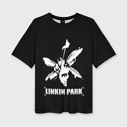 Футболка оверсайз женская Linkin Park белый, цвет: 3D-принт