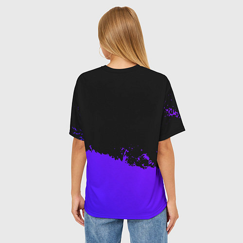 Женская футболка оверсайз Evanescence Purple Grunge / 3D-принт – фото 4