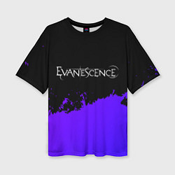 Футболка оверсайз женская Evanescence Purple Grunge, цвет: 3D-принт