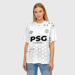 Футболка оверсайз женская PSG Champions Униформа, цвет: 3D-принт — фото 2