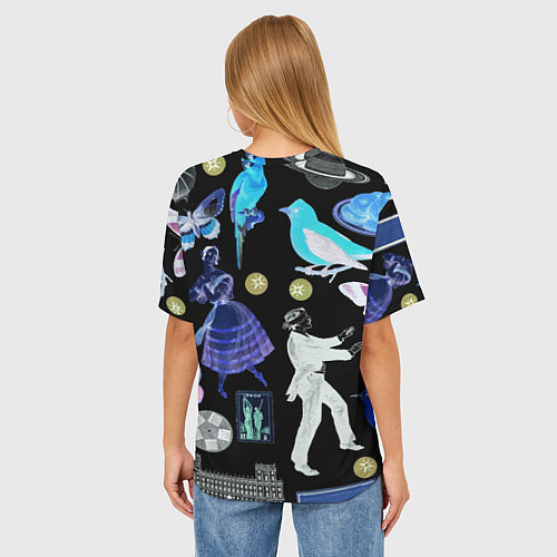 Женская футболка оверсайз Underground pattern Fashion 2077 / 3D-принт – фото 4