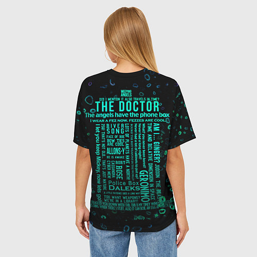Женская футболка оверсайз Tardis Doctor Who Memories / 3D-принт – фото 4