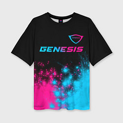 Женская футболка оверсайз Genesis Neon Gradient