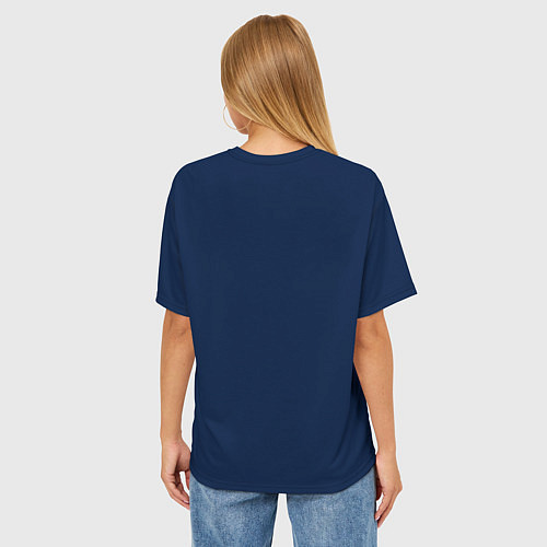 Женская футболка оверсайз Коламбус Блю Джекетс форма / 3D-принт – фото 4