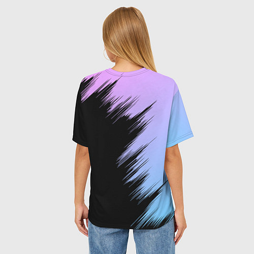 Женская футболка оверсайз Хвост феи - neon / 3D-принт – фото 4
