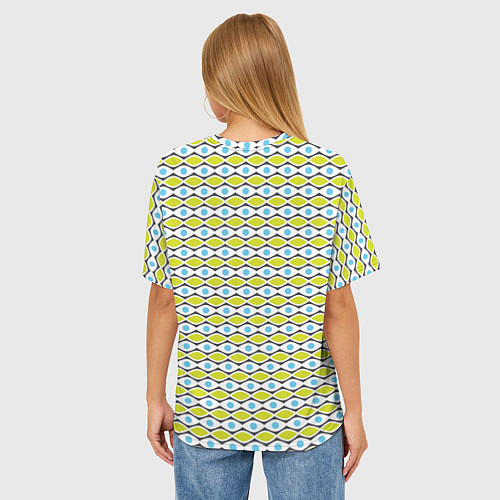 Женская футболка оверсайз Геометрия абстракция / 3D-принт – фото 4
