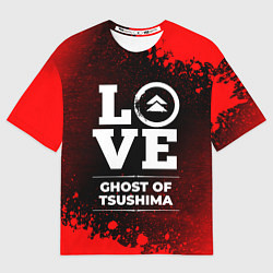 Футболка оверсайз женская Ghost of Tsushima Love Классика, цвет: 3D-принт