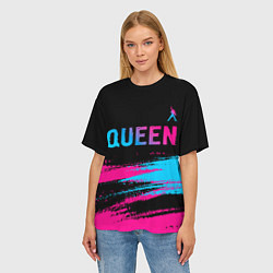 Футболка оверсайз женская Queen Neon Gradient, цвет: 3D-принт — фото 2