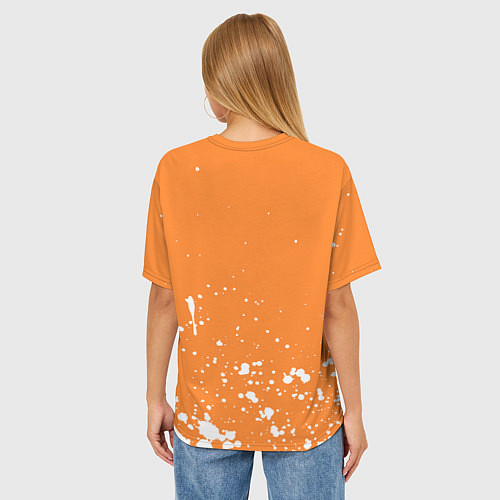Женская футболка оверсайз GONE Fludd - Брызги / 3D-принт – фото 4