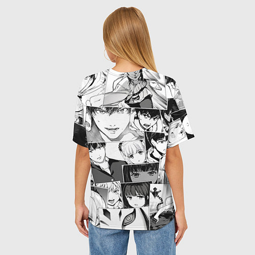 Женская футболка оверсайз Игра Дарвина паттерн / 3D-принт – фото 4