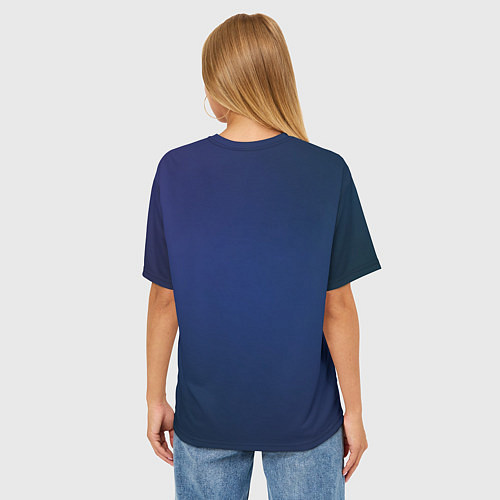 Женская футболка оверсайз Stray - кибер кот / 3D-принт – фото 4