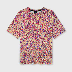 Женская футболка оверсайз Цветное конфетти