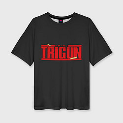 Женская футболка оверсайз Триган гуманоидный тайфун