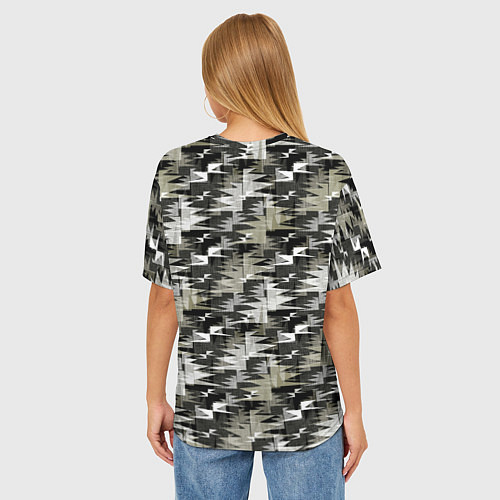 Женская футболка оверсайз Абстрактный камуфляжный / 3D-принт – фото 4