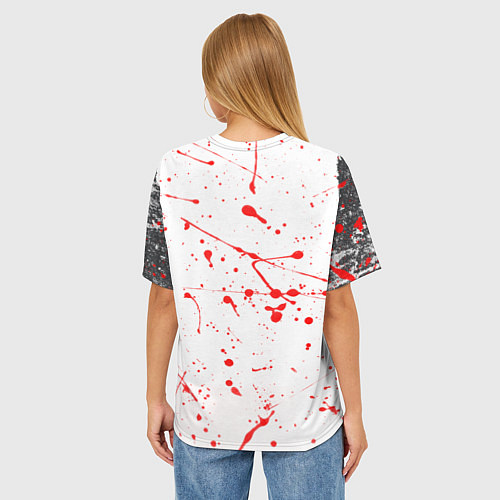 Женская футболка оверсайз Metal gear rising blood / 3D-принт – фото 4
