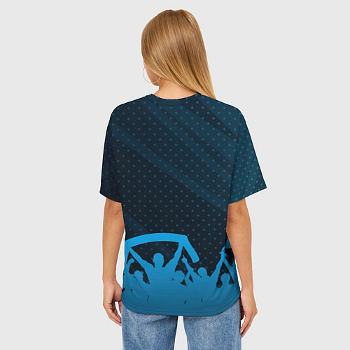 Женская футболка оверсайз PSG legendary форма фанатов / 3D-принт – фото 4