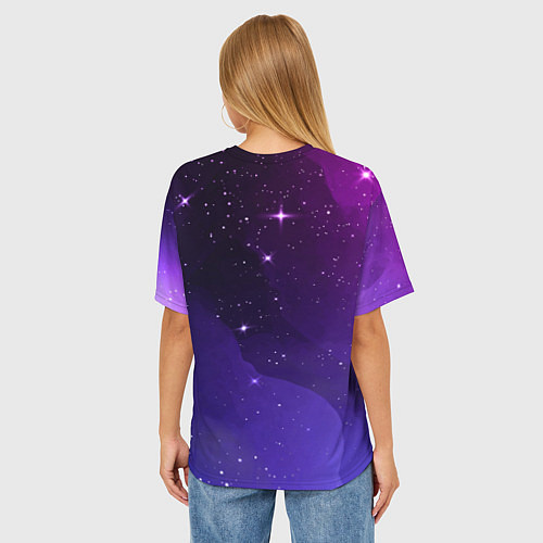 Женская футболка оверсайз Disturbed просто космос / 3D-принт – фото 4