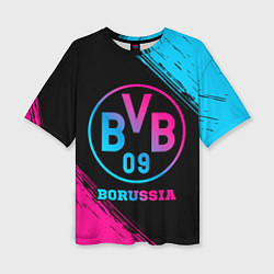 Женская футболка оверсайз Borussia - neon gradient