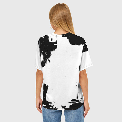 Женская футболка оверсайз Самурай С Ребёнком / 3D-принт – фото 4