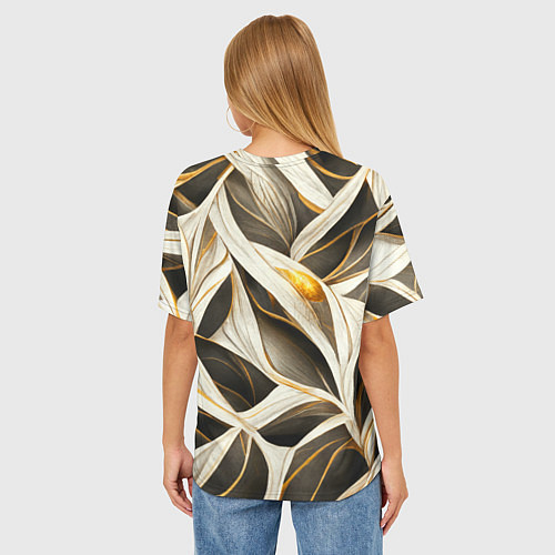 Женская футболка оверсайз Элегантная абстракция / 3D-принт – фото 4