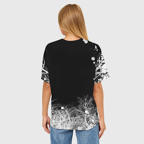 Женская футболка оверсайз Лес Цусимы / 3D-принт – фото 4