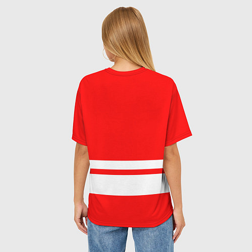 Женская футболка оверсайз Hockey - две волосы / 3D-принт – фото 4