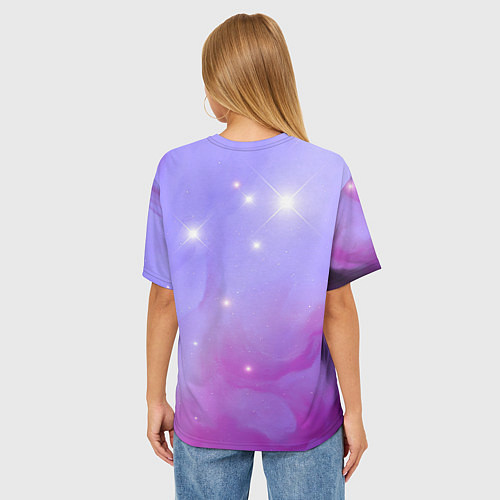 Женская футболка оверсайз Космическое одеяло / 3D-принт – фото 4