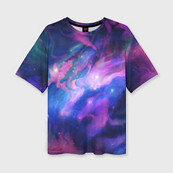 Футболка оверсайз женская Космическое туманное сияние, цвет: 3D-принт