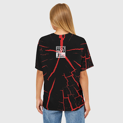 Женская футболка оверсайз Russian Jii Jitsu / 3D-принт – фото 4