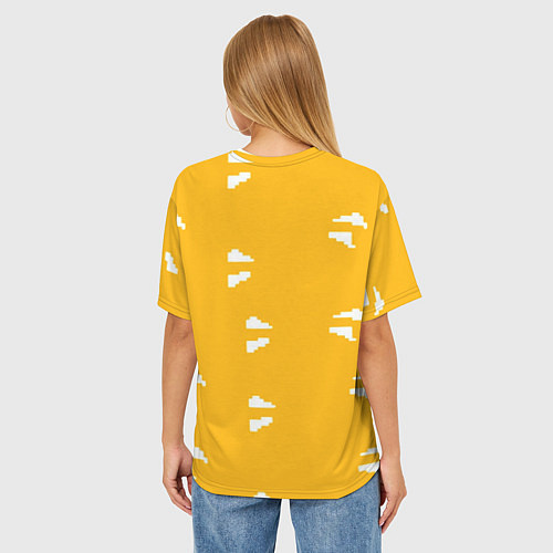 Женская футболка оверсайз Пиксельный Леон из Бравл Старс / 3D-принт – фото 4