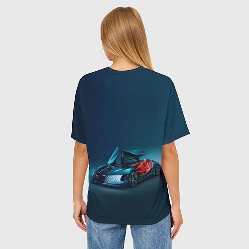 Женская футболка оверсайз Citroen DS Spirit Concept / 3D-принт – фото 4