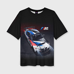 Женская футболка оверсайз BMW M4 GT4 - M Performance - Motorsport