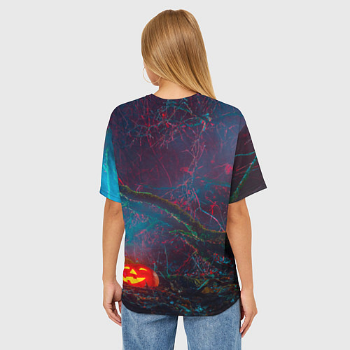 Женская футболка оверсайз Голова зомби / 3D-принт – фото 4