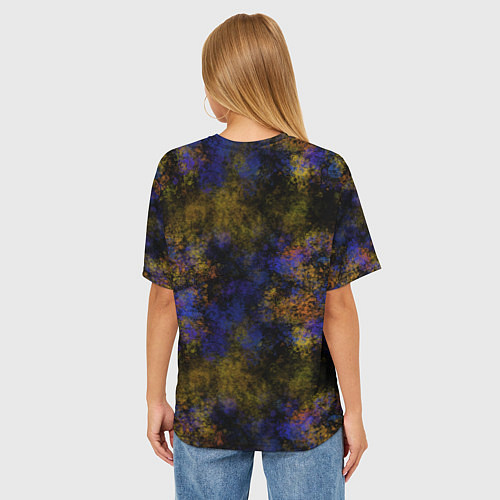 Женская футболка оверсайз Набрызг краски / 3D-принт – фото 4