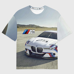 Футболка оверсайз женская Спортивная бэха на гоночной трассе, цвет: 3D-принт