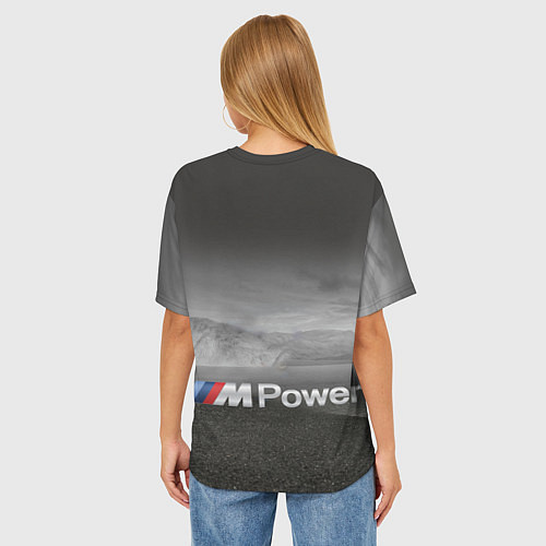 Женская футболка оверсайз Спортивная бэха в пустыне / 3D-принт – фото 4