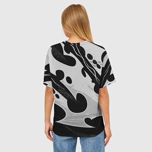 Женская футболка оверсайз Макима - Демон контроля - Органика / 3D-принт – фото 4