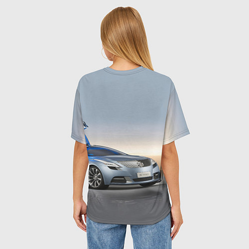 Женская футболка оверсайз Buick Riviera - Concept - Nature / 3D-принт – фото 4