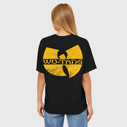 Женская футболка оверсайз Wu-Tang Clan paint / 3D-принт – фото 4