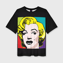Женская футболка оверсайз Ретро портрет Мэрилин Монро