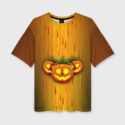 Женская футболка оверсайз Тыквы-Хэллоуин