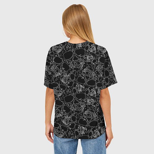 Женская футболка оверсайз Кролик зомби - следуй за кроликом / 3D-принт – фото 4