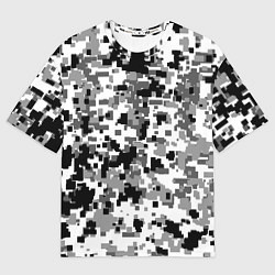 Футболка оверсайз женская Городской пиксель камуфляж, цвет: 3D-принт
