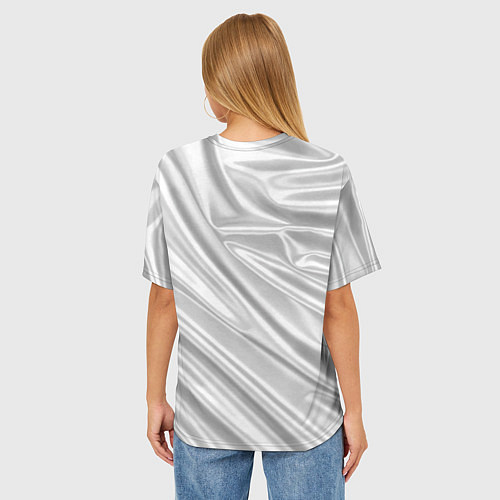 Женская футболка оверсайз Нечеловеческий вопль - складки ткани / 3D-принт – фото 4
