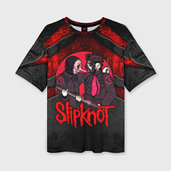Футболка оверсайз женская Slipknot black and red, цвет: 3D-принт