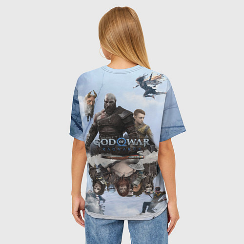 Женская футболка оверсайз God of war ragnarok-God of War: Рагнарёк / 3D-принт – фото 4