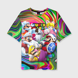Футболка оверсайз женская Super Mario - Gaming aesthetics - Collage, цвет: 3D-принт